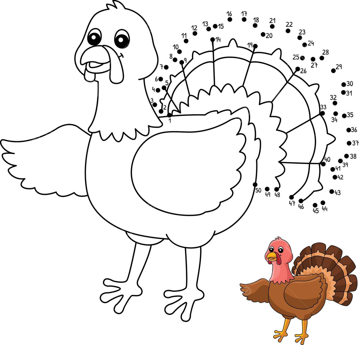 Connect the dots thanksgiving turkey coloring page for children vector turkey drawing key drawing ring drawing png and vector with transparent background for free download