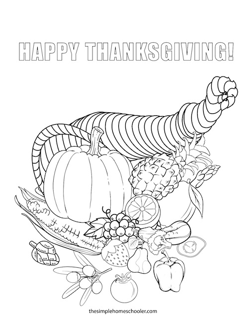 Free printable cornucopia coloring pages for kids and adults story