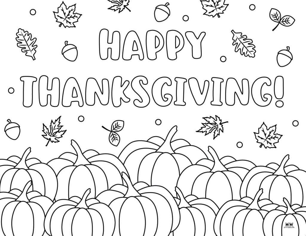 Happy thanksgiving coloring pages