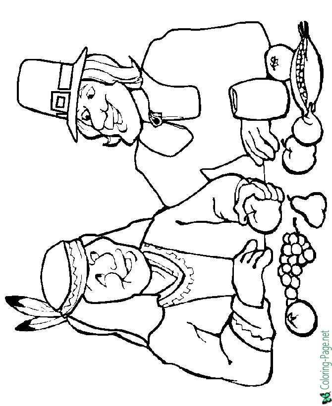 Thanksgiving coloring pages