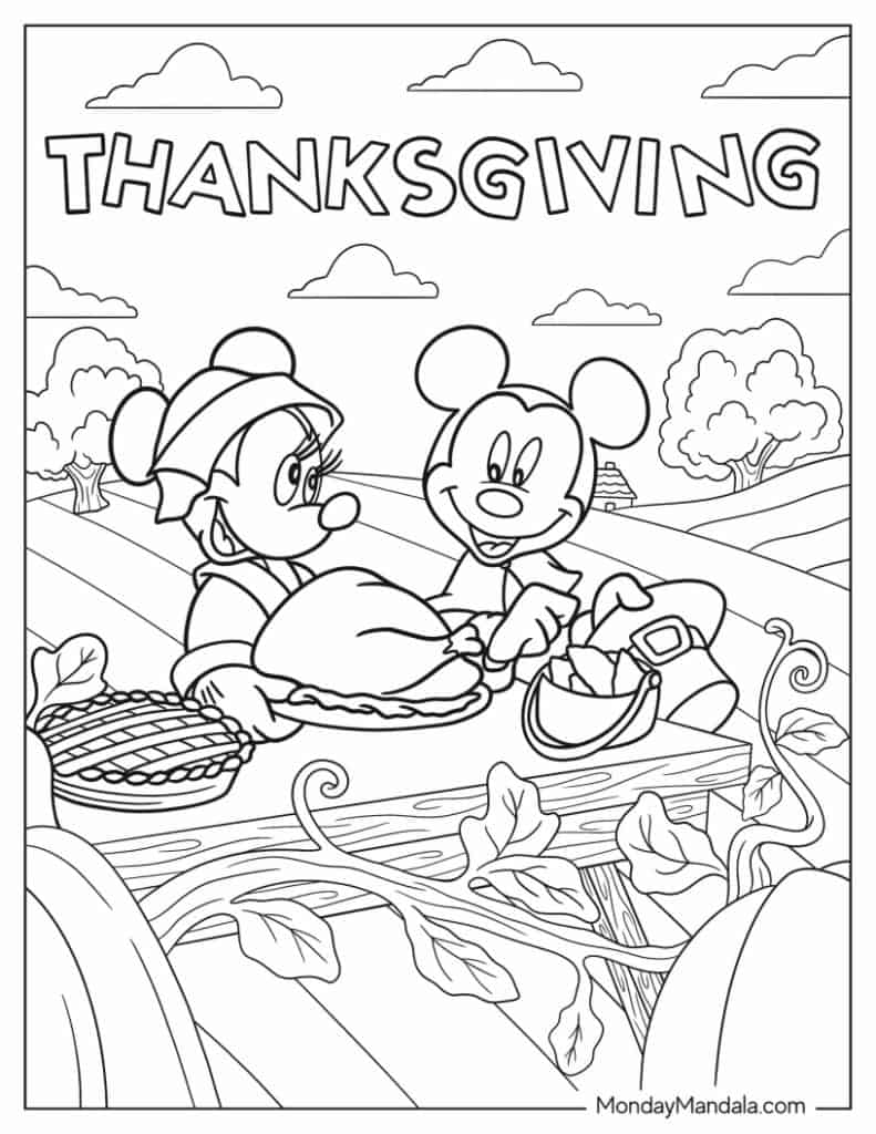 Thanksgiving coloring pages free pdf printables