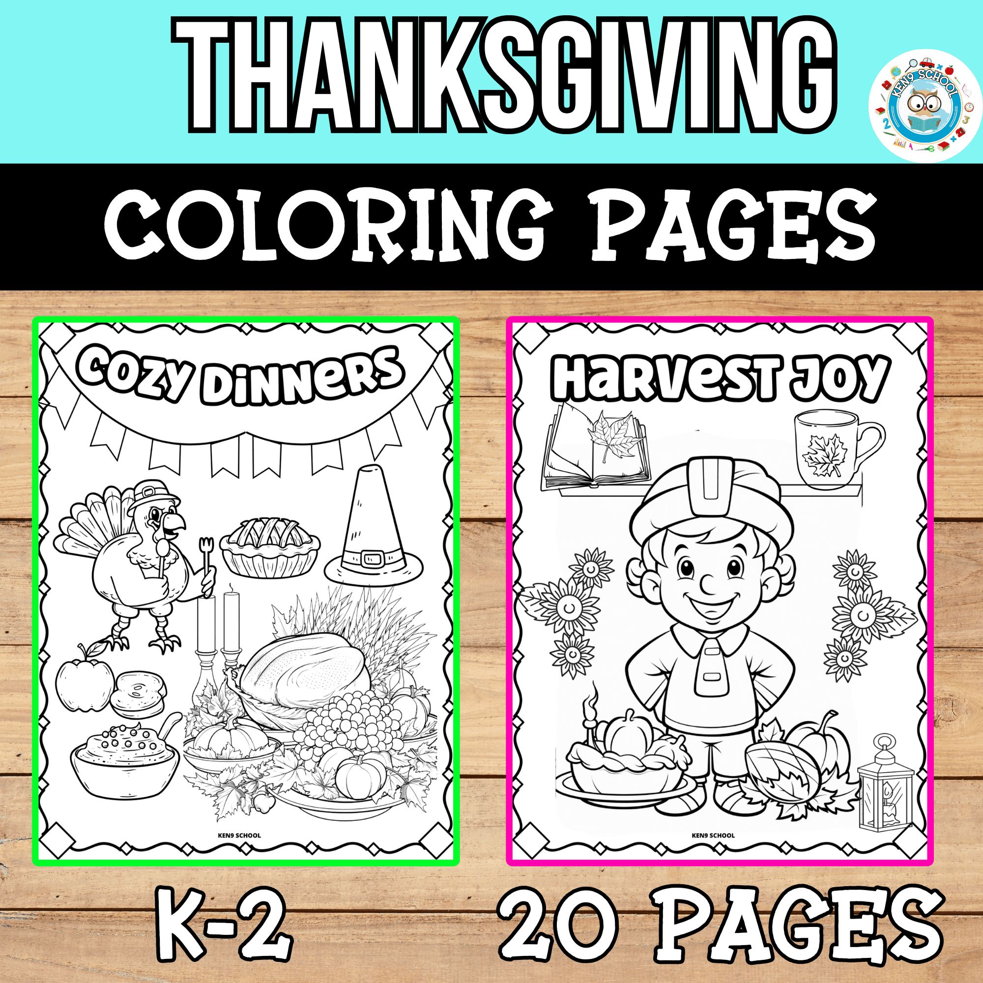 Thanksgiving dinner coloring sheets turkey day coloring sheets worksheets made by teachers
