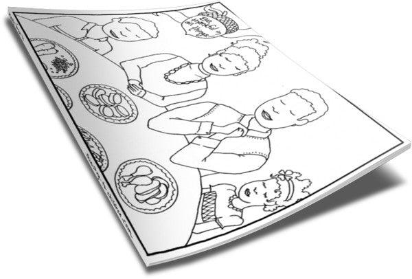 Thanksgiving dinner coloring page