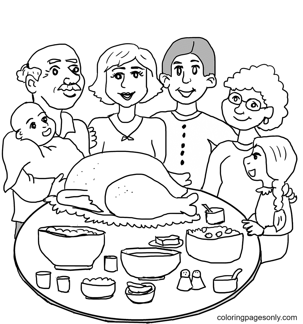 Thanksgiving coloring pages printable for free download