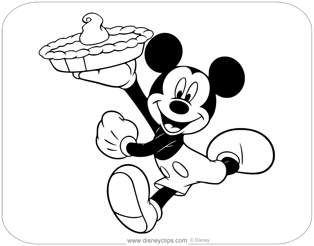 Disney thanksgiving coloring pages