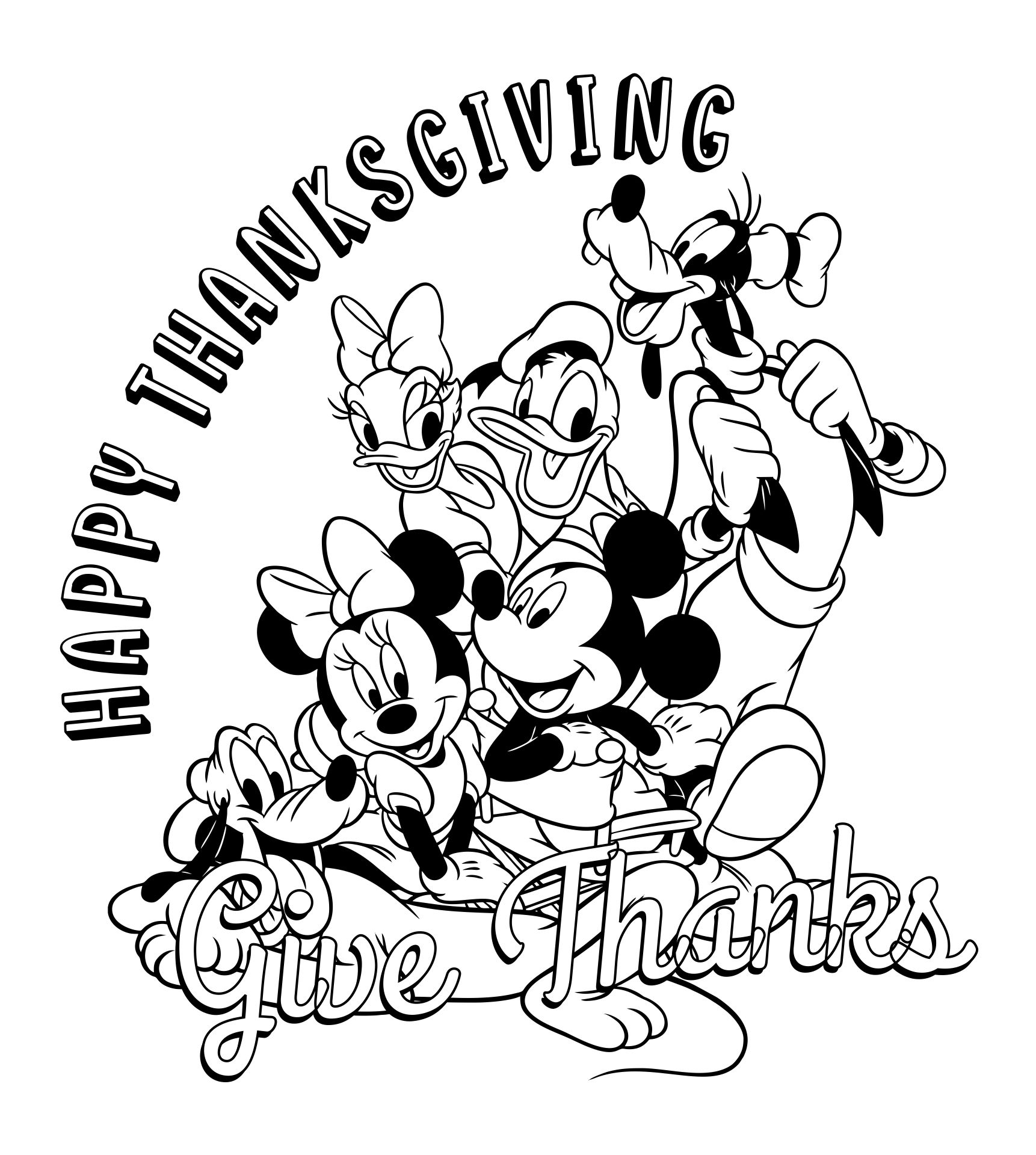 Best disney thanksgiving coloring pages printables pdf for free at