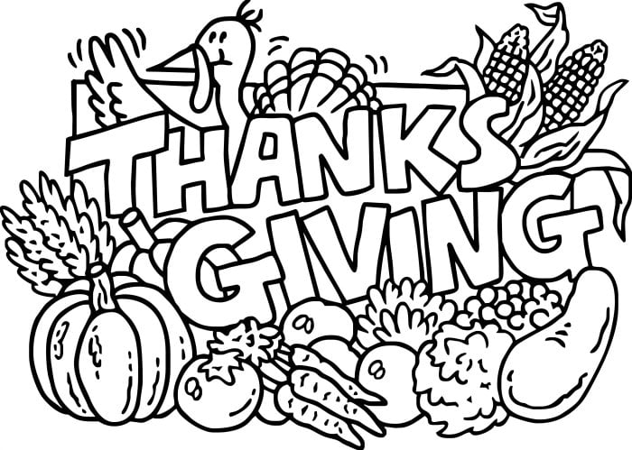 Thanksgiving coloring pages for kids