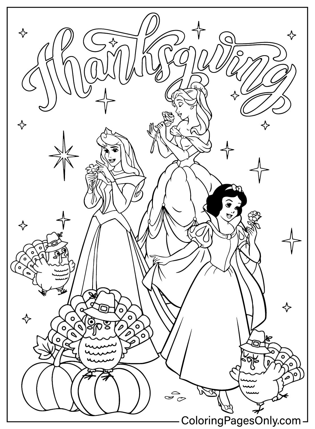 Disney thanksgiving coloring page