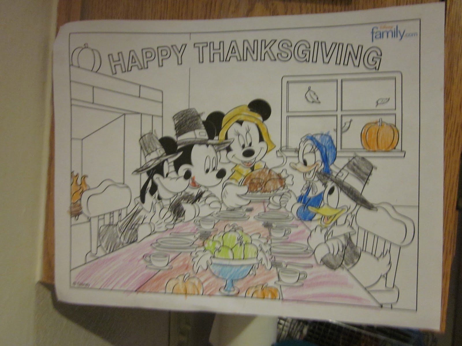 Pintresting challenge disney thanksgiving coloring page