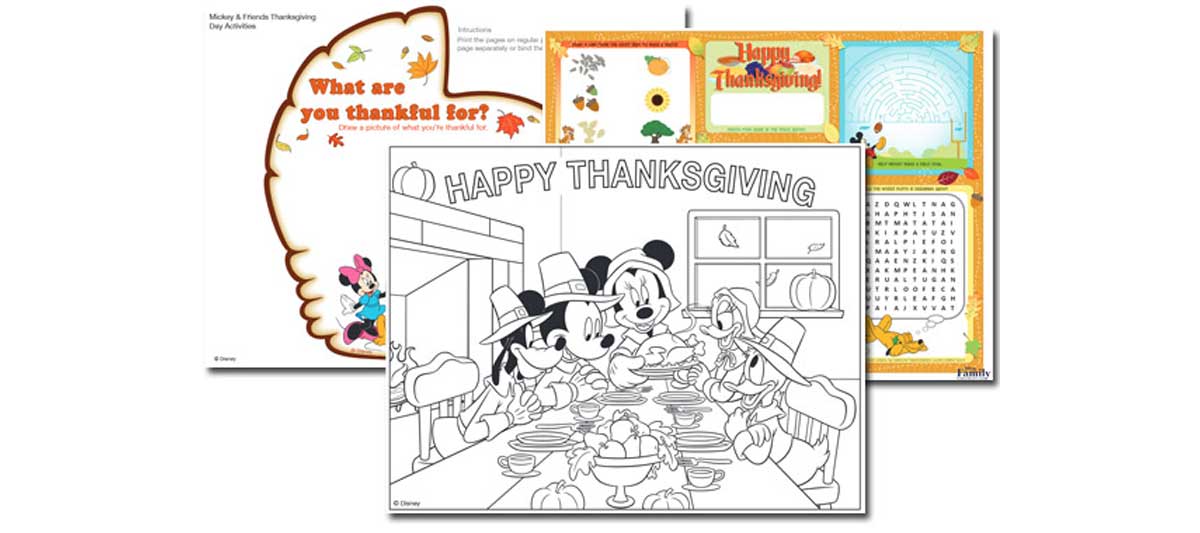 Disney thanksgiving printables free diy homeschooler