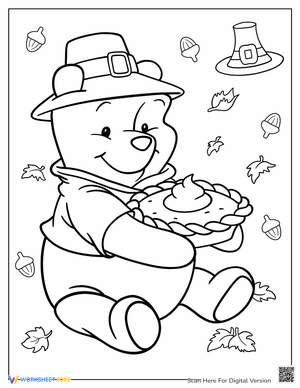 Most pretty disney thanksgiving color pages for this holiday