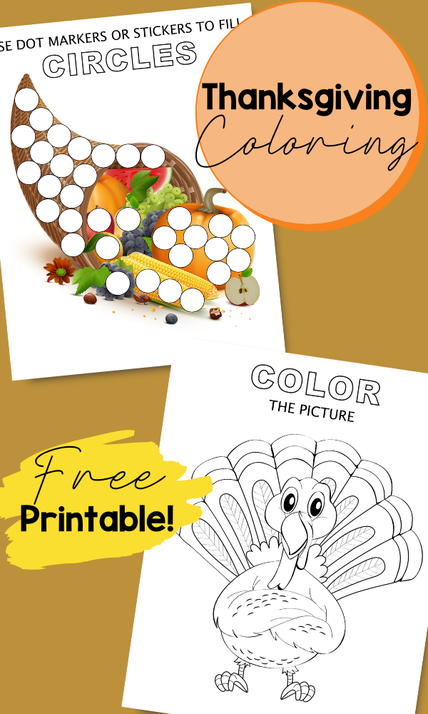 Thanksgiving coloring dot