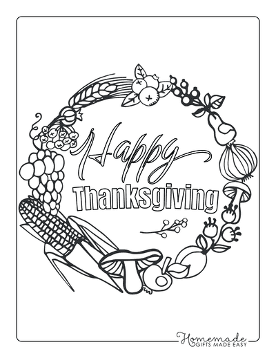 Free thanksgiving coloring pages for kids adults