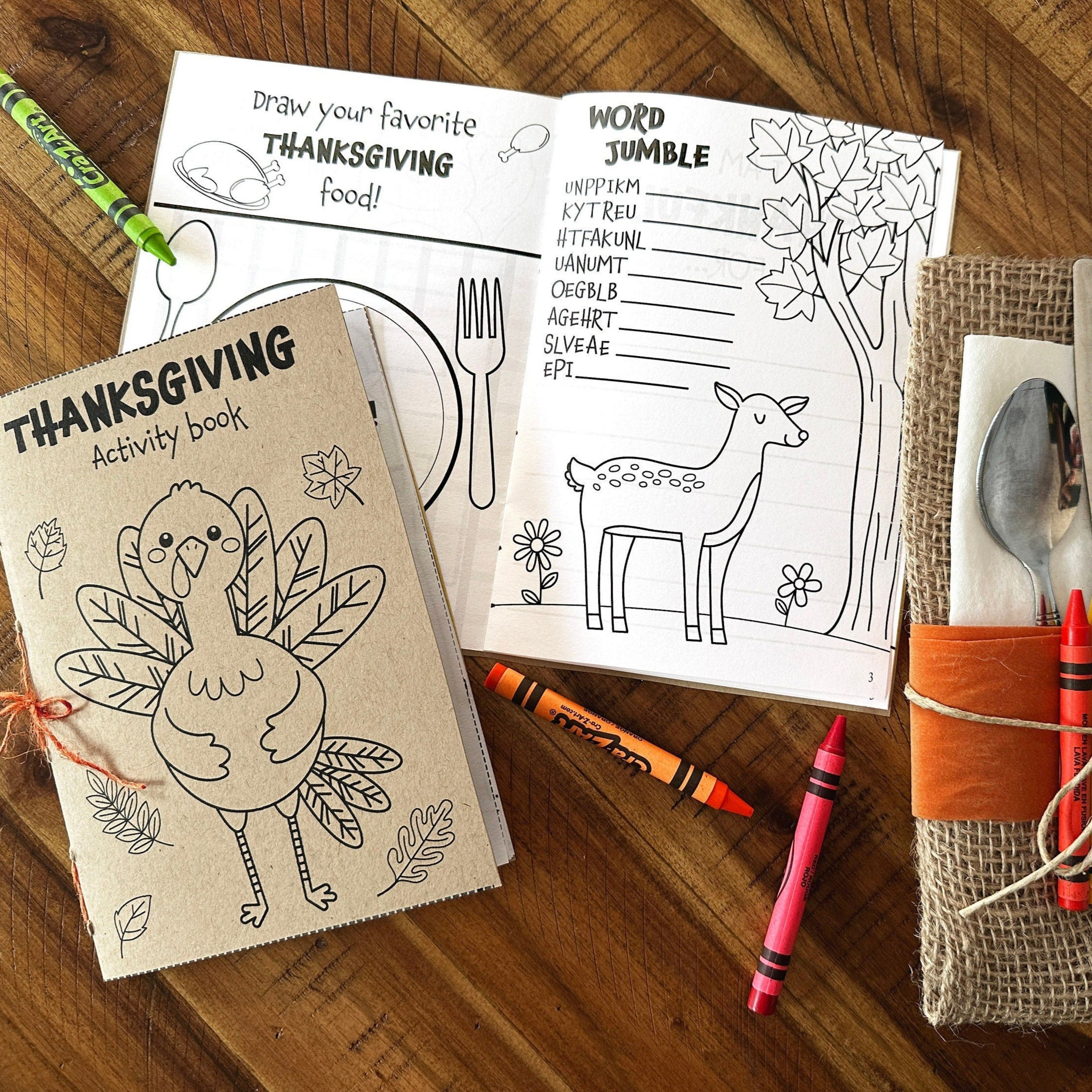 Printable thanksgiving activity book for the kids table â kudzu monster
