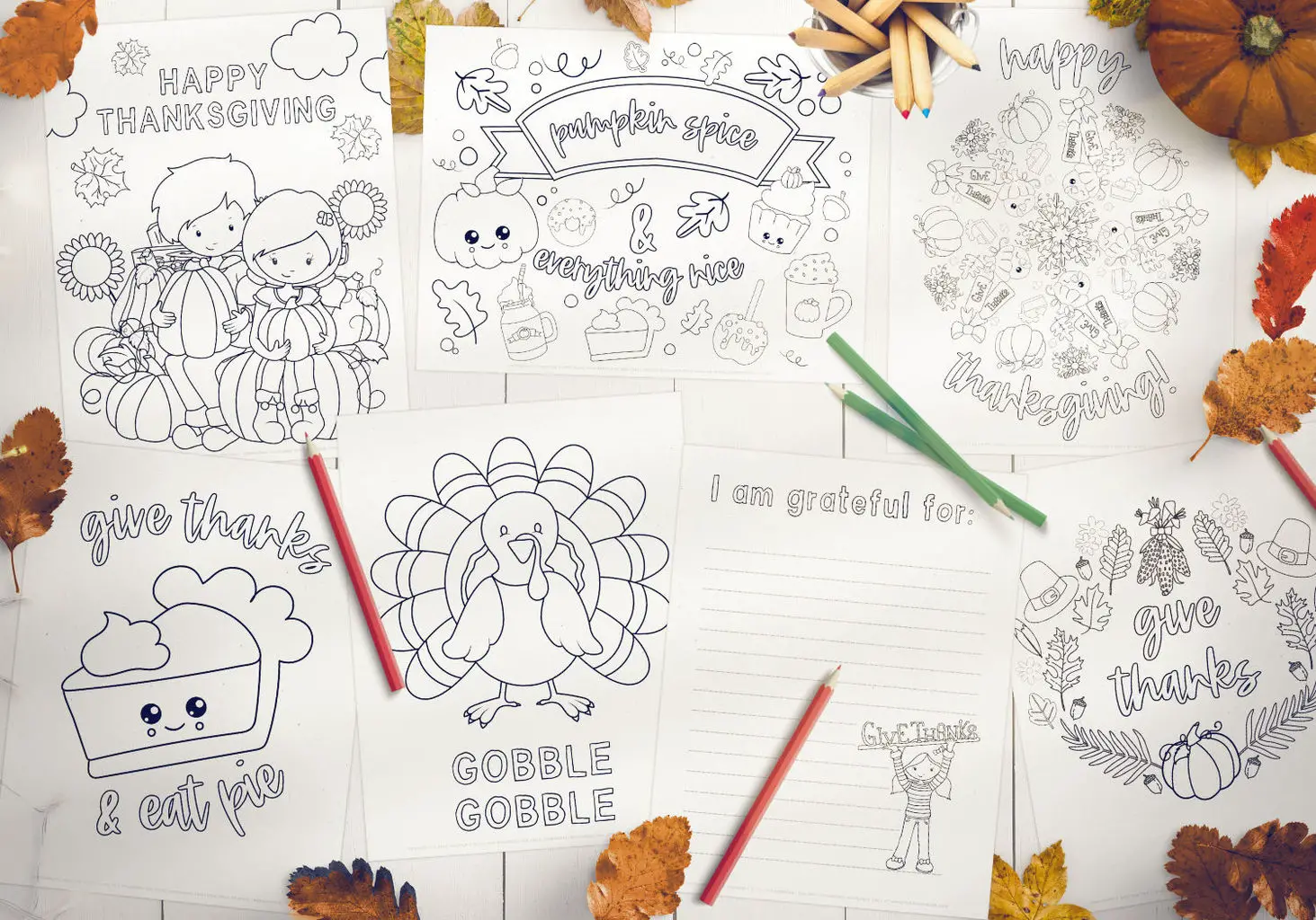 Free thanksgiving coloring pages