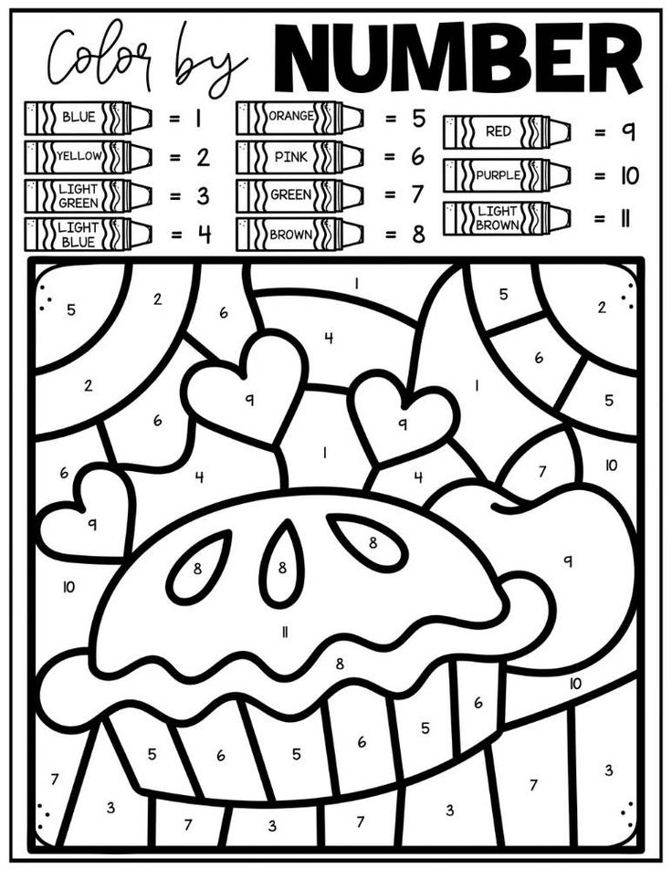 Free thanksgiving color by number printables color color by number printable color activities