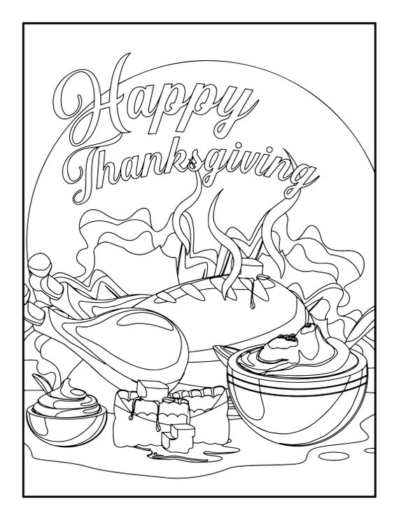Thanksgiving coloring pages for kids printable download fall autumn season