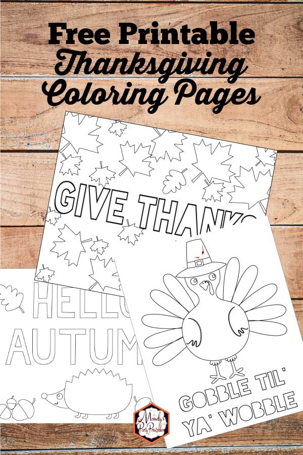 Thanksgiving coloring pages free printable
