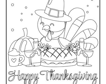 Thanksgiving coloring pages for kids printable download fall autumn season