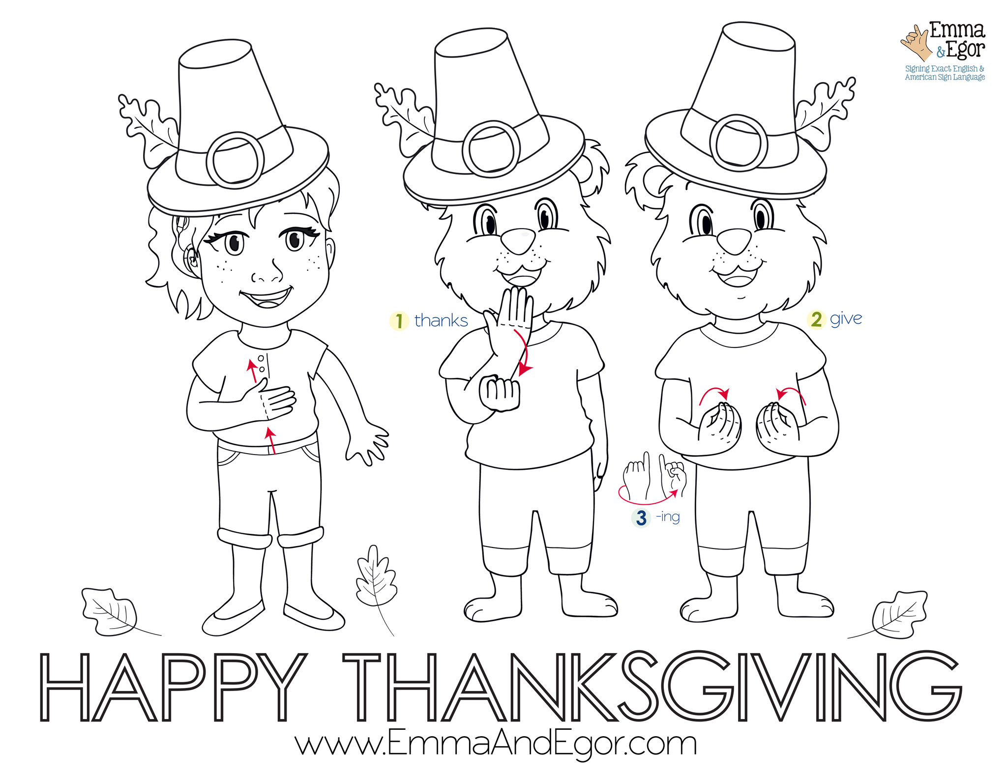 How to sign thanksgiving