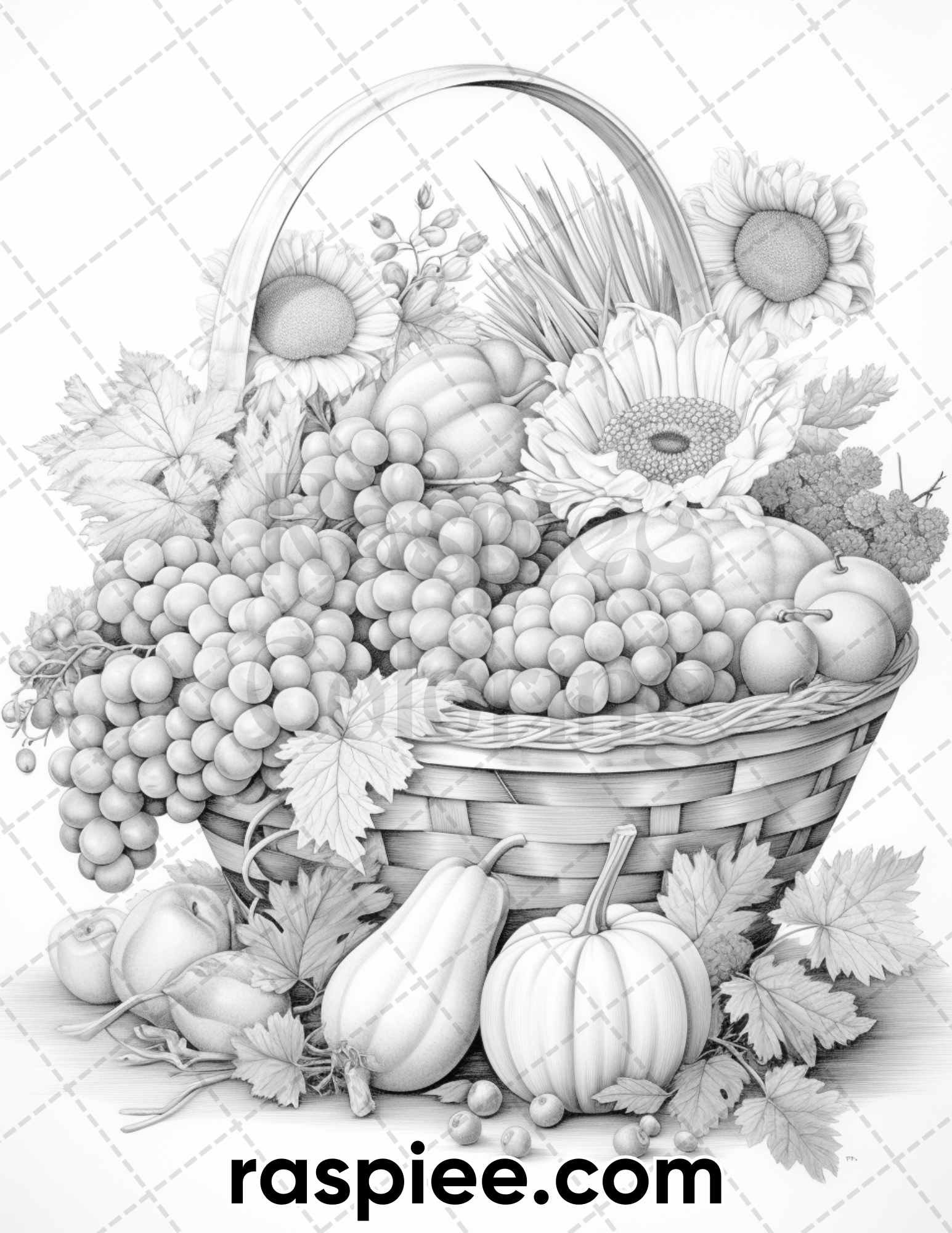 Happy thanksgiving grayscale coloring pages for adults printable p â coloring