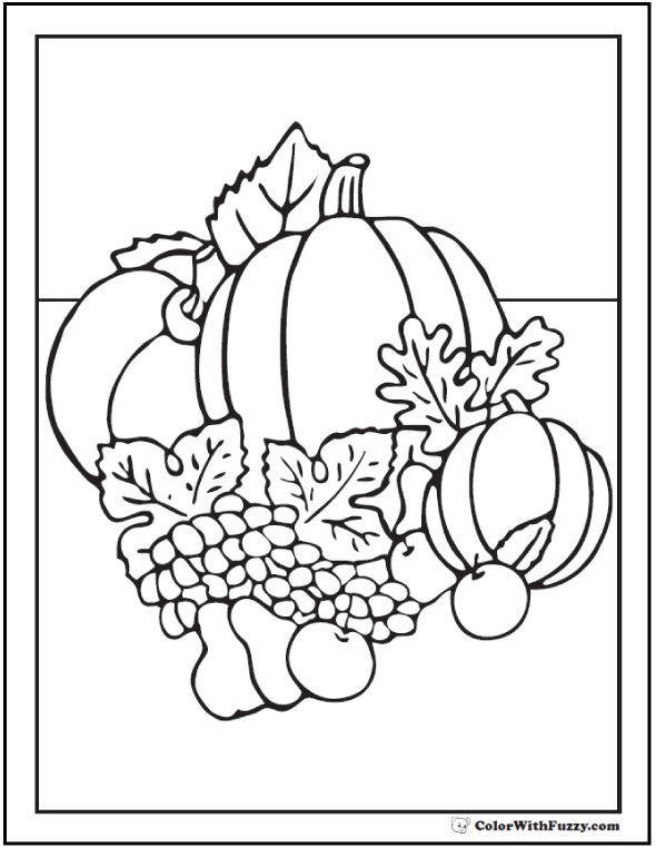 Thanksgiving coloring pages turkeys an autumn harvest fun