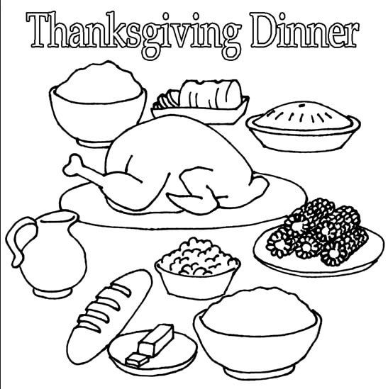 Coloring pages of thanksgiving food thanksgiving coloring pages thanksgiving preschool food coloring pages