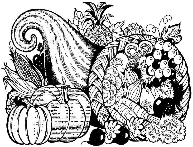 Thanksgiving coloring pages for adults