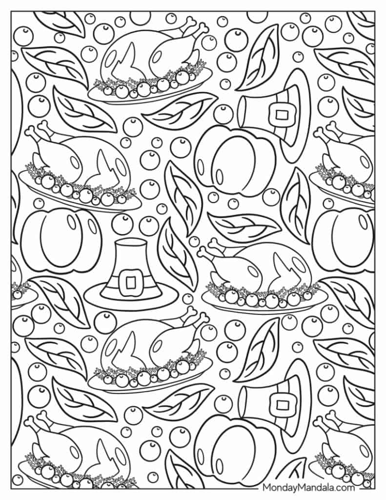 Thanksgiving coloring pages free pdf printables