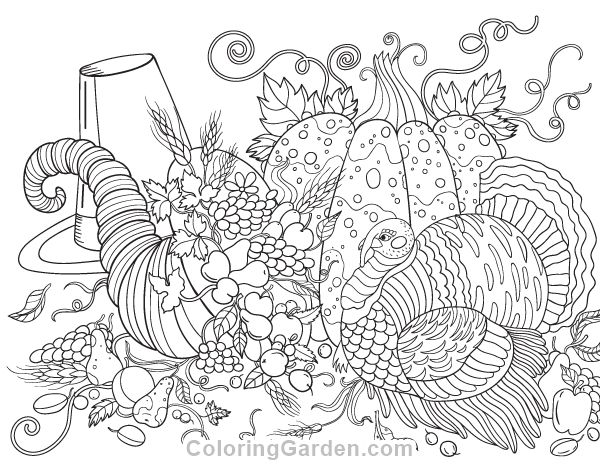 Free printable thanksgiving adult coloring page download it in pdf format at httpcoloringgaâ thanksgiving coloring pages adult coloring pages coloring pages