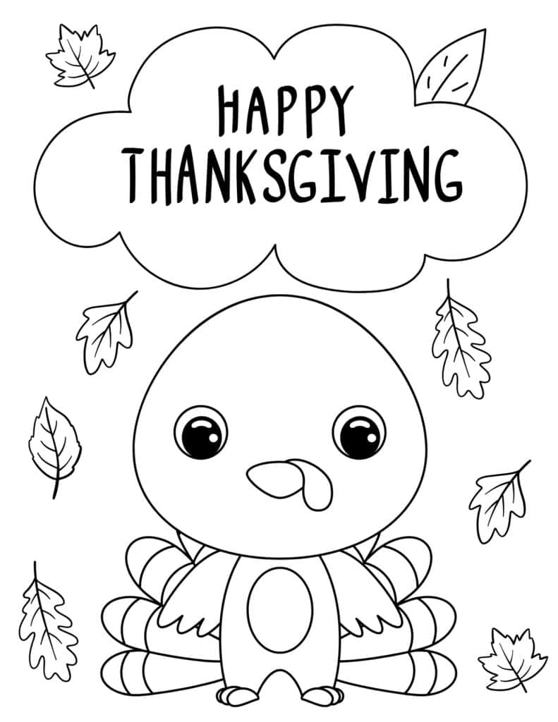 Free thanksgiving turkey coloring pages for kids
