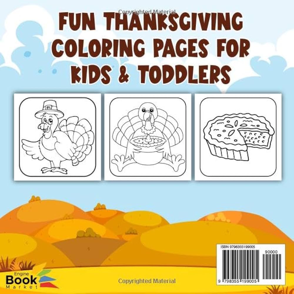 Thanksgiving coloring book for kids ages
