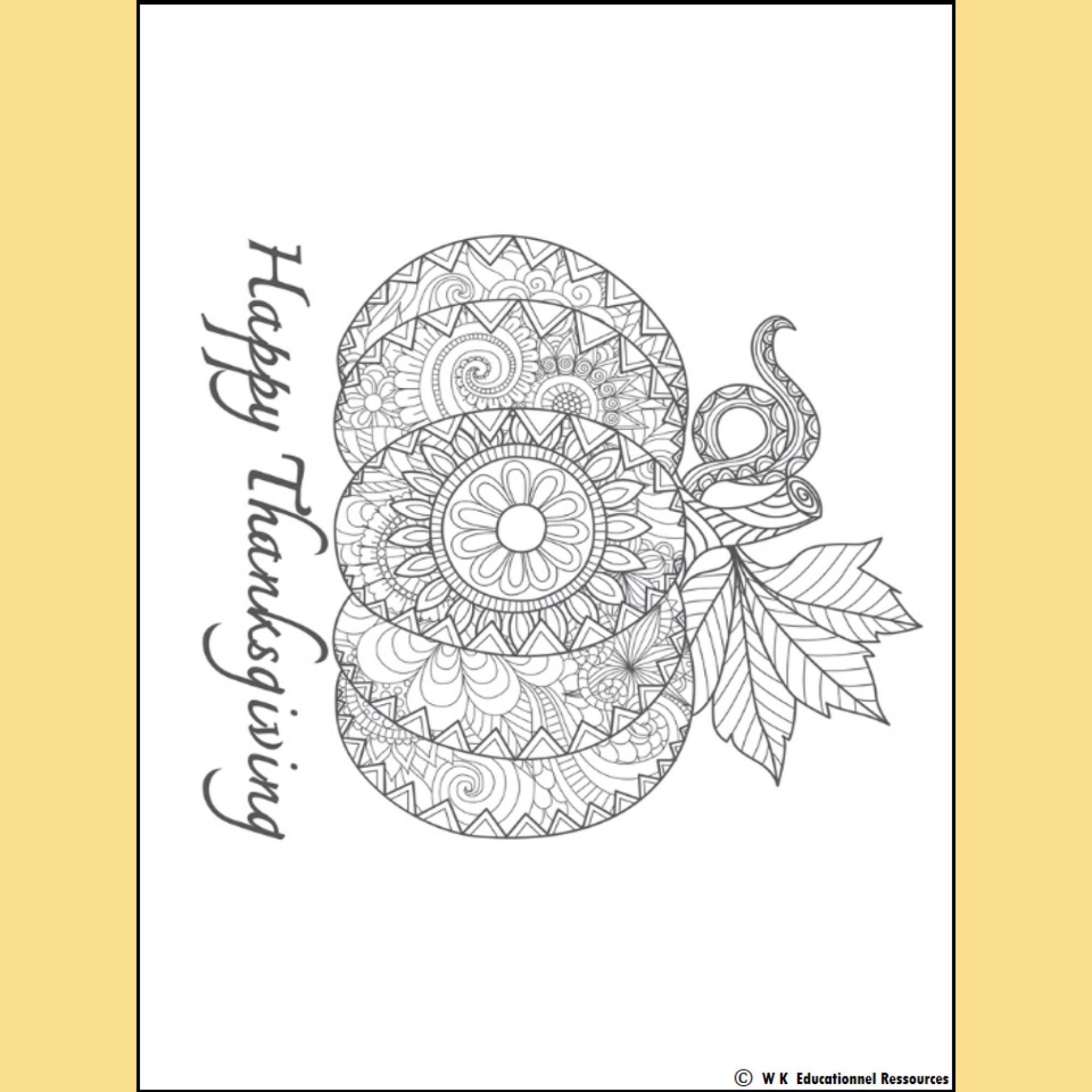 Thanksgiving mindful mandala coloring sheets affirmation cute gratitude messages made by teachers