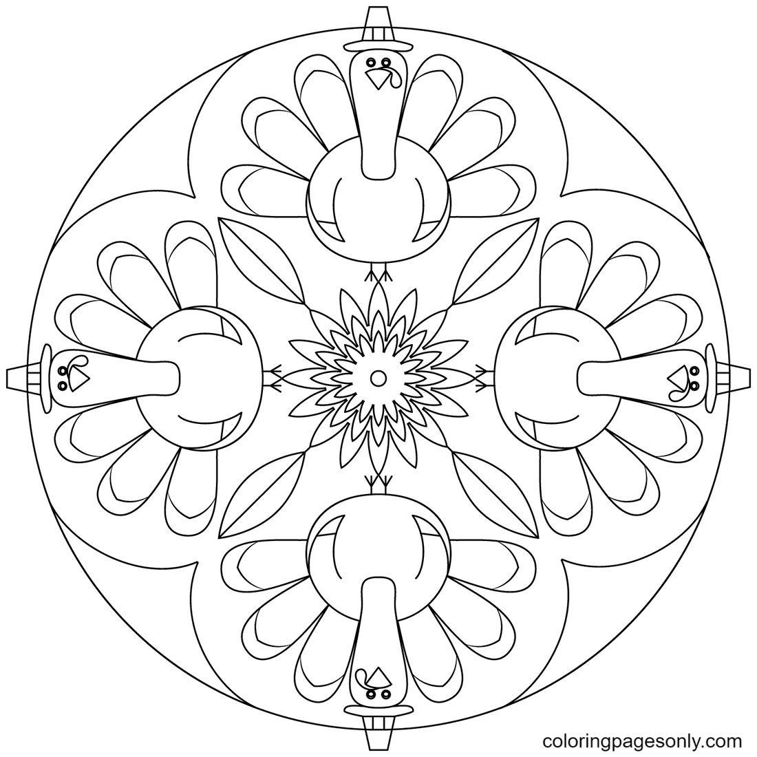 Thanksgiving coloring pages printable for free download