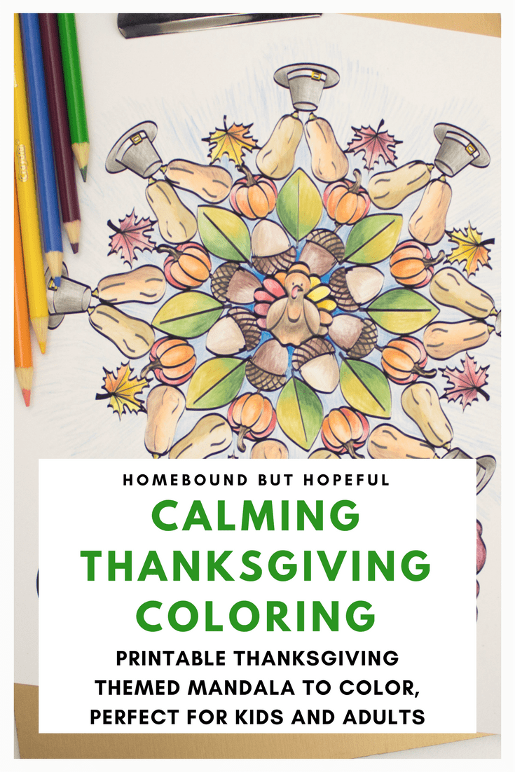 Ease holiday stress with thanksgiving adult coloring sheet â homebound but hopeful