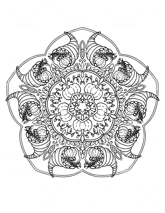 Send thanksgiving mandalas to sell and for coloring by byholm