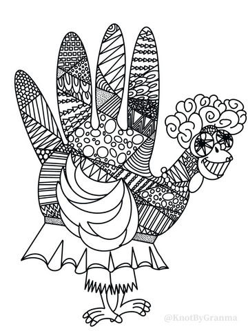 Happy thanksgiving coloring pages â knot by granma