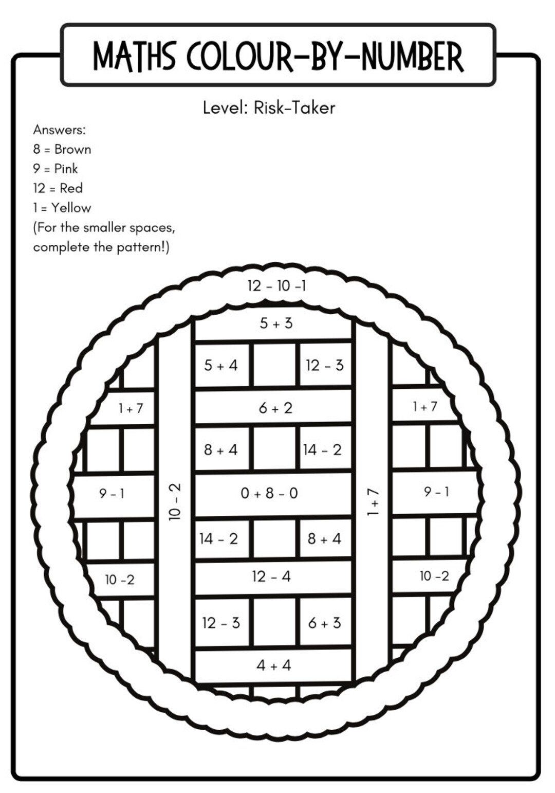 Thanksgiving math coloring