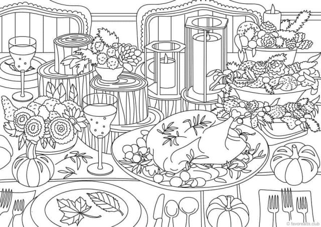 Four reasons you should begin coloring nine thanksgiving themed adult coloring pages