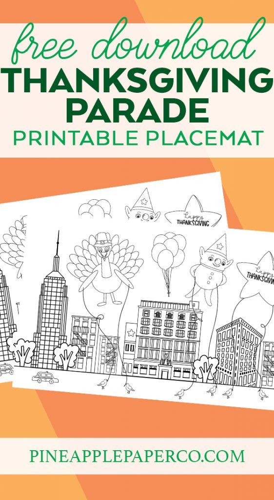 Printable thanksgiving parade placemat coloring page thanksgiving parade free thanksgiving coloring pages thanksgiving placemats