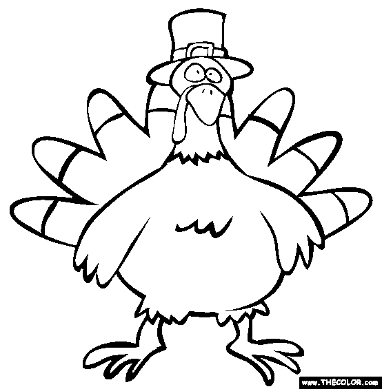 Thanksgiving online coloring pages