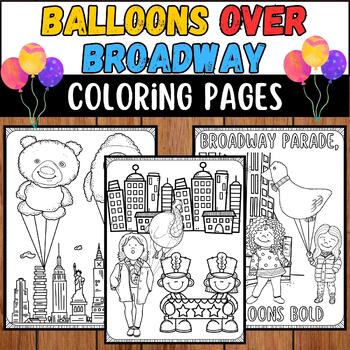 Balloons over broadway coloring pages macys thanksgiving day parade activity