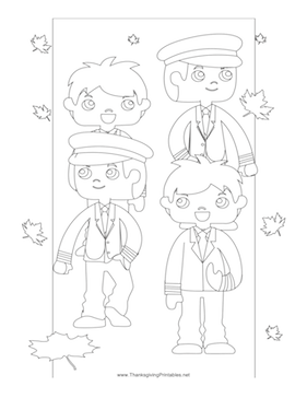 Thanksgiving parade coloring page