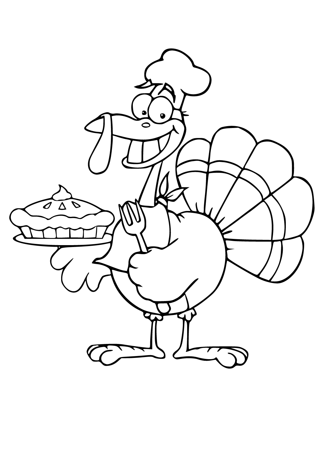 Free printable thanksgiving pie coloring page for adults and kids