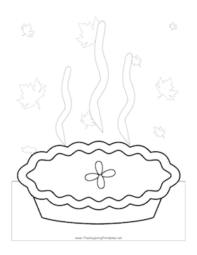Thanksgiving whole pie coloring page