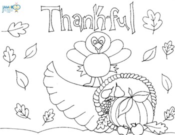 Free thanksgiving coloring sheet by jamaroo kids tpt