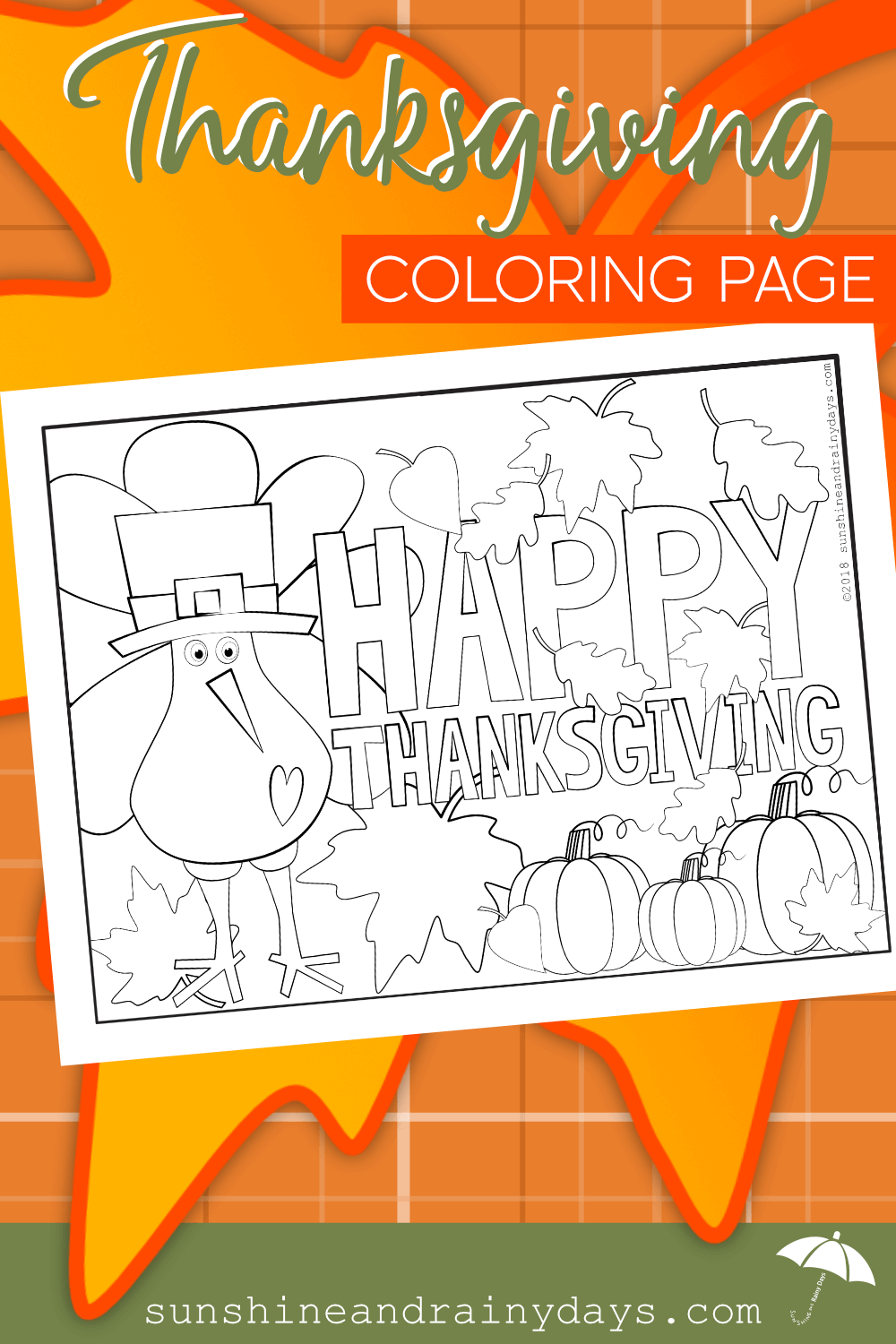 Thanksgiving coloring page