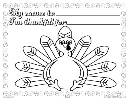 Free thanksgiving coloring pages for kids â