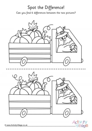 Thanksgiving find the difference puzzles
