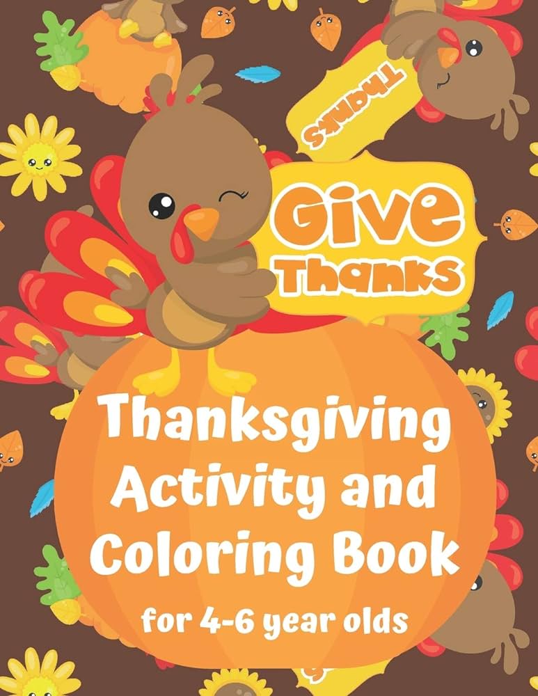 Thanksgiving activity and coloring book for